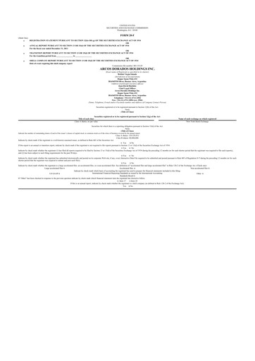 Thumbnail Arcos Dorados Holdings
 20-F Annual Report 2011