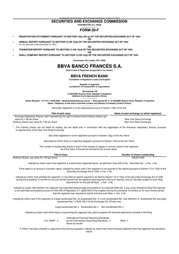 Thumbnail BBVA Argentina 20-F Annual Report 