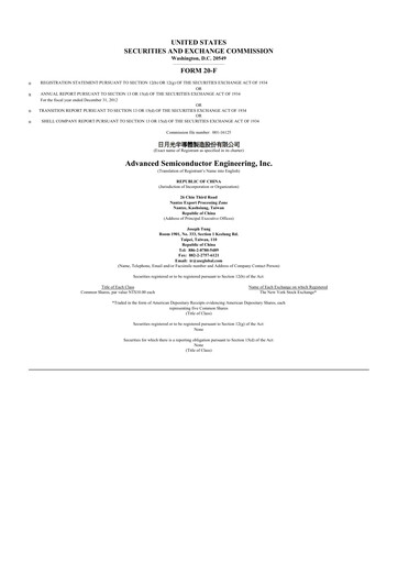 Vorschaubild ASE Group
 20-F Jahresbericht 