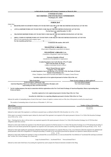 Thumbnail Telefonica Brasil 20-F Annual Report 