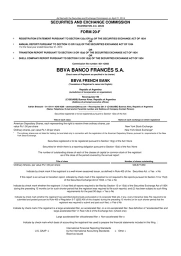 Thumbnail BBVA Argentina 20-F Annual Report 