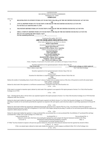 Thumbnail Arcos Dorados Holdings
 20-F Annual Report 2013