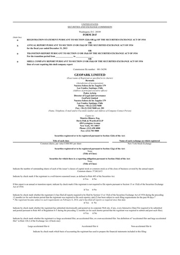 Thumbnail Geopark 20-F Annual Report 