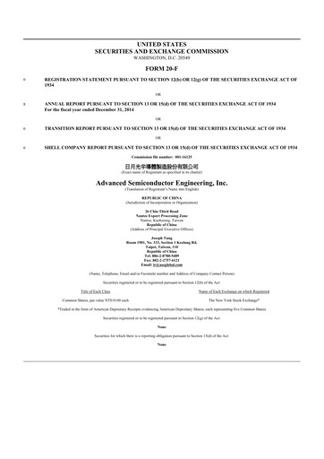 Vorschaubild ASE Group
 20-F Jahresbericht 