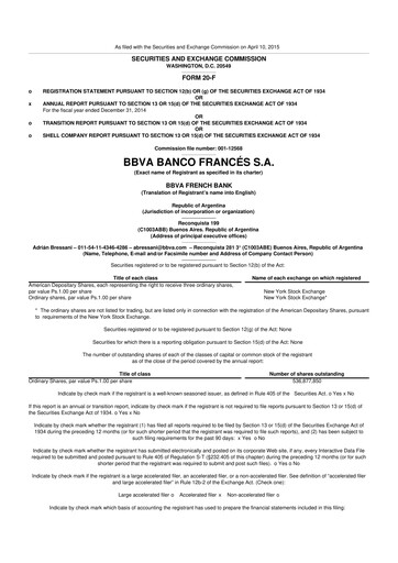 Thumbnail BBVA Argentina 20-F Annual Report 