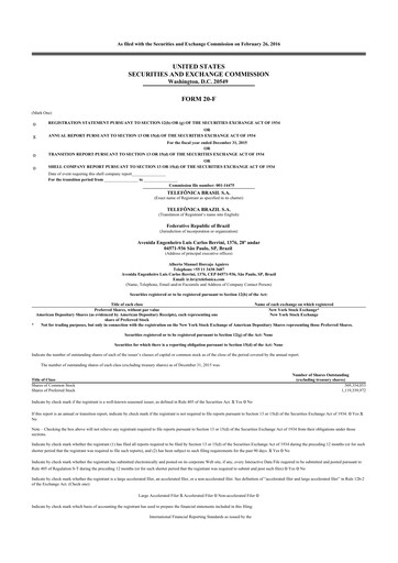 Thumbnail Telefonica Brasil 20-F Annual Report 