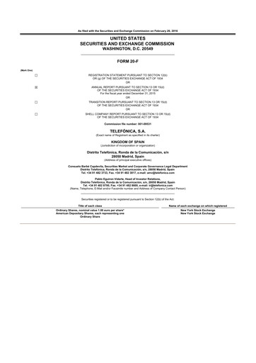 Thumbnail Telefónica 20-F Annual Report 