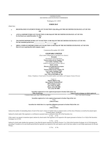 Thumbnail Geopark 20-F Annual Report 