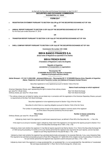 Thumbnail BBVA Argentina 20-F Annual Report 