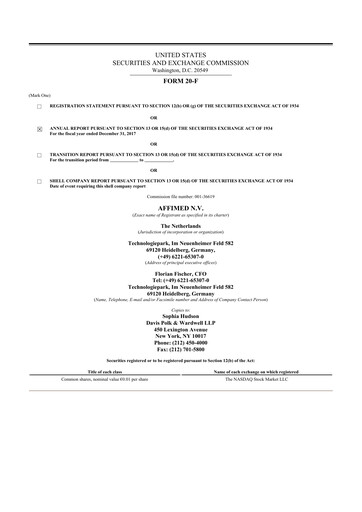 Thumbnail Affimed
 20-F Annual Report 2017