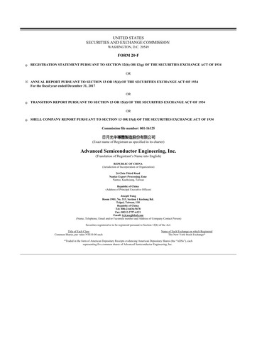 Vorschaubild ASE Group
 20-F Jahresbericht 2017