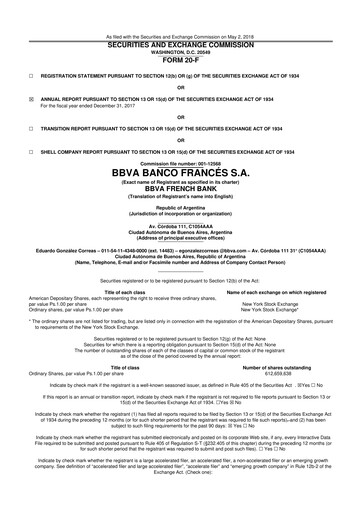 Thumbnail BBVA Argentina 20-F Annual Report 