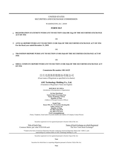 Vorschaubild ASE Group
 20-F Jahresbericht 2018