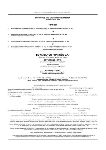 Thumbnail BBVA Argentina 20-F Annual Report 