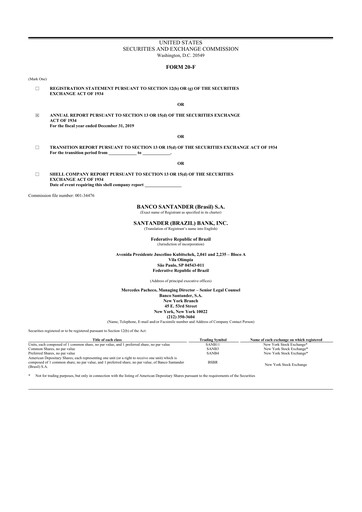 Thumbnail Banco Santander Brasil 20-F Annual Report 2019