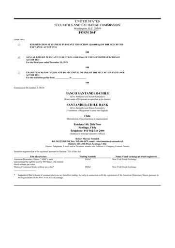 Thumbnail Banco Santander-Chile 20-F Annual Report 2019