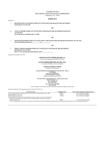 Thumbnail Banco Santander Brasil 20-F Annual Report 2020