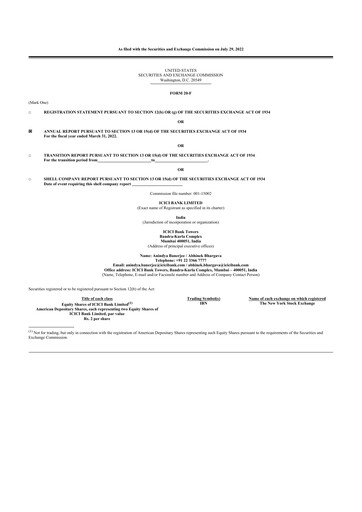 Thumbnail ICICI Bank 20-F Annual Report 