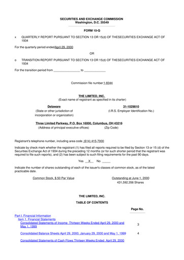 Thumbnail Bath & Body Works 10-Q Quarterly Report FY 