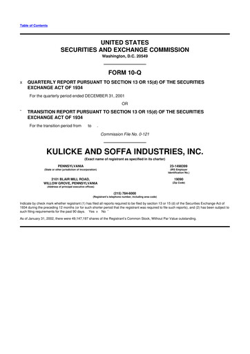Thumbnail Kulicke and Soffa Industries 10-Q Quarterly Report FY 