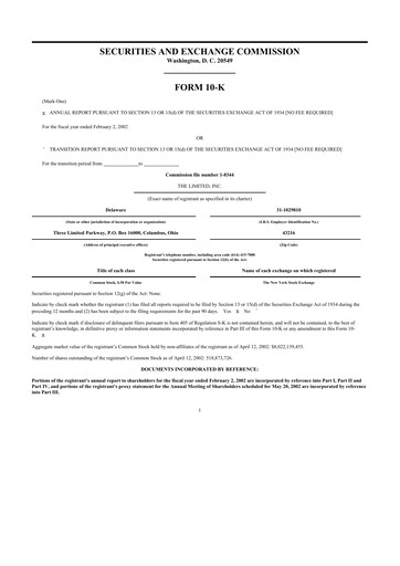 Thumbnail Bath & Body Works 10-K Annual Report 