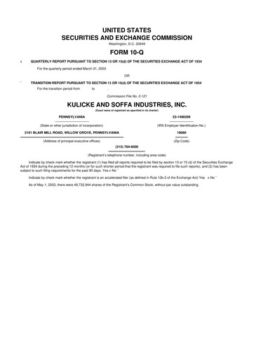 Thumbnail Kulicke and Soffa Industries 10-Q Quarterly Report FY 