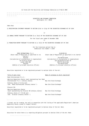 Thumbnail RELX 20-F Annual Report 