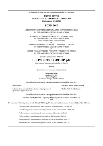 Thumbnail Lloyds Banking Group
 20-F Annual Report 