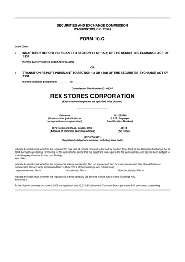 Thumbnail REX American Resources
 10-Q Quarterly Report FY 
