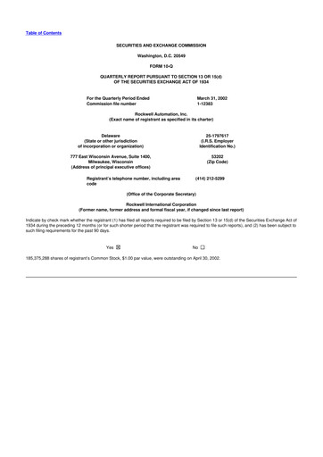 Thumbnail Rockwell Automation
 10-Q Quarterly Report FY 