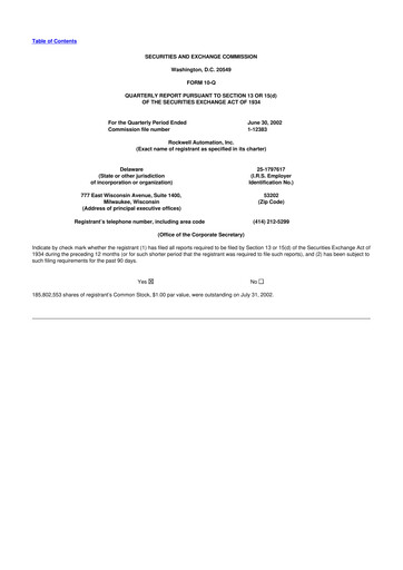 Thumbnail Rockwell Automation
 10-Q Quarterly Report FY 