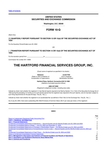 Thumbnail The Hartford 10-Q Quarterly Report FY 
