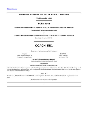 Thumbnail Tapestry 10-Q Quarterly Report FY 