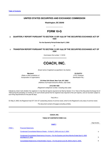 Thumbnail Tapestry 10-Q Quarterly Report FY 