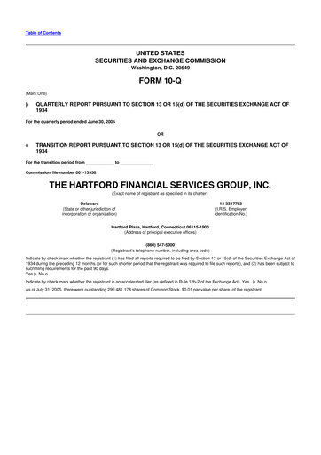 Thumbnail The Hartford 10-Q Quarterly Report FY 
