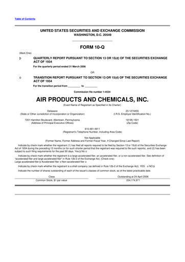Thumbnail Air Products and Chemicals 10-Q Quarterly Report FY 