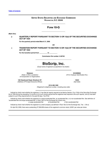 Thumbnail Option Care Health 10-Q Quarterly Report FY 