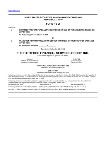 Thumbnail The Hartford 10-Q Quarterly Report FY 