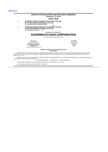 Thumbnail Merck 10-Q Quarterly Report FY 