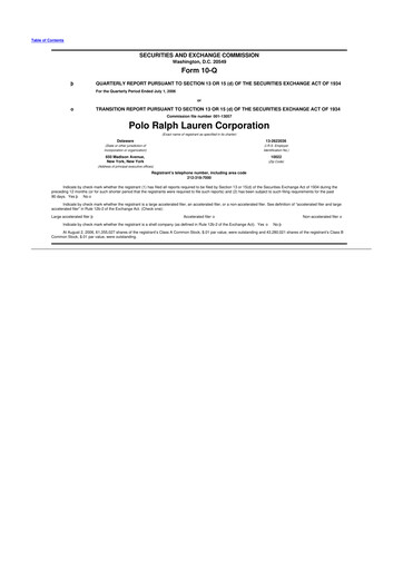 Thumbnail Ralph Lauren 10-Q Quarterly Report FY 