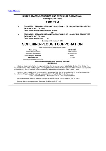 Thumbnail Merck 10-Q Quarterly Report FY 