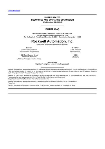 Thumbnail Rockwell Automation
 10-Q Quarterly Report FY 