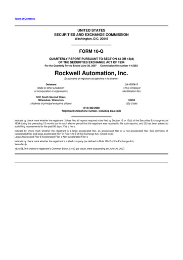 Thumbnail Rockwell Automation
 10-Q Quarterly Report FY 