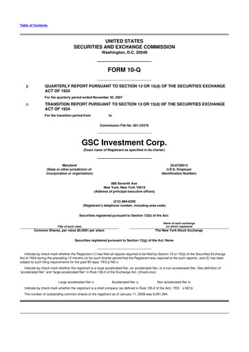 Thumbnail Saratoga Investment 10-Q Quarterly Report FY 