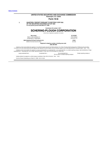 Thumbnail Merck 10-Q Quarterly Report FY 