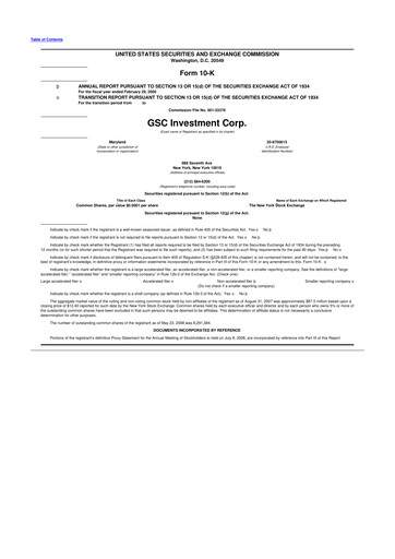 Thumbnail Saratoga Investment 10-K Annual Report 