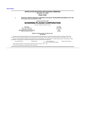 Thumbnail Merck 10-Q Quarterly Report FY 