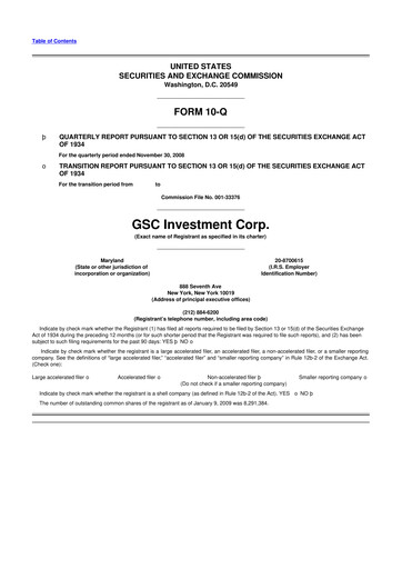 Thumbnail Saratoga Investment 10-Q Quarterly Report FY 