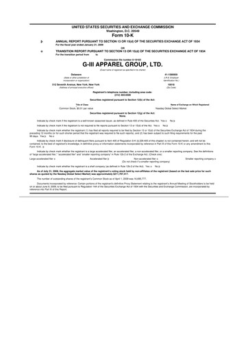 Vorschaubild G-III Apparel Group 10-K Jahresbericht 