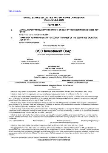 Thumbnail Saratoga Investment 10-K Annual Report 